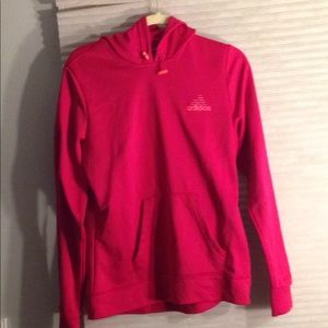 reddish pink adidas sweatshirt